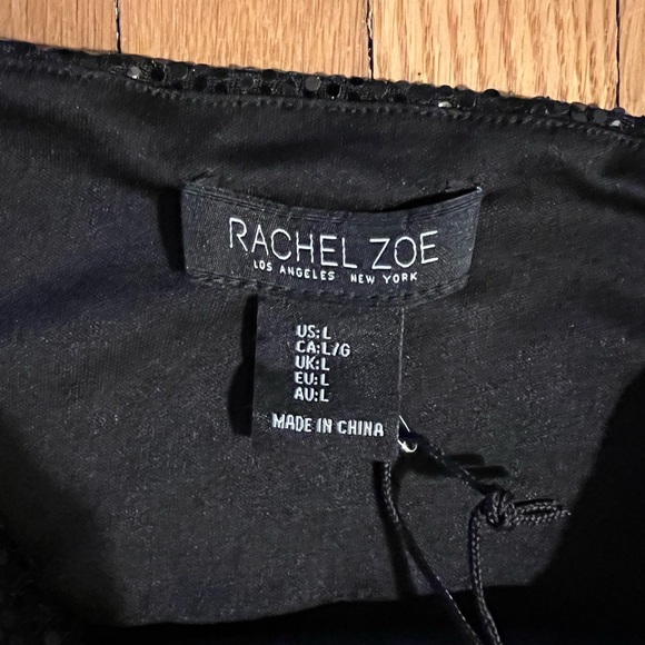 Rachel Zoe black sequins tank top - Picture 2 of 3